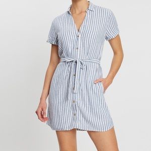 Abercrombie & Fitch Striped Cotton Shirt Dress